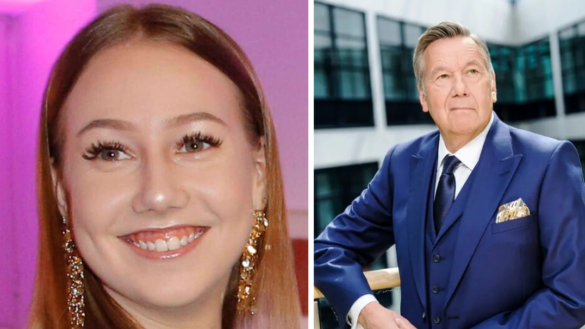 Annalena Keiler mit ihrem Vater Roland Kaiser bei einem öffentlichen Event