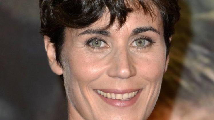 Porträt von Nina Kunzendorf bei einer Filmveranstaltung