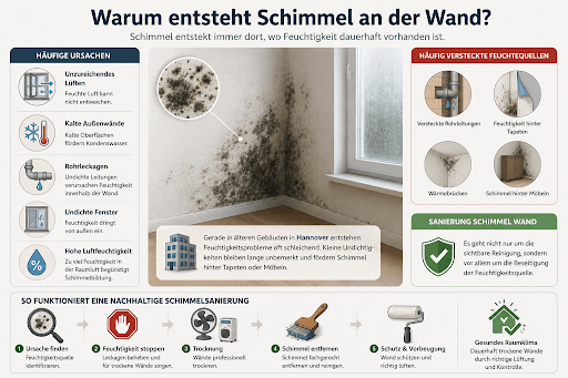 Sanierung Schimmel Wand