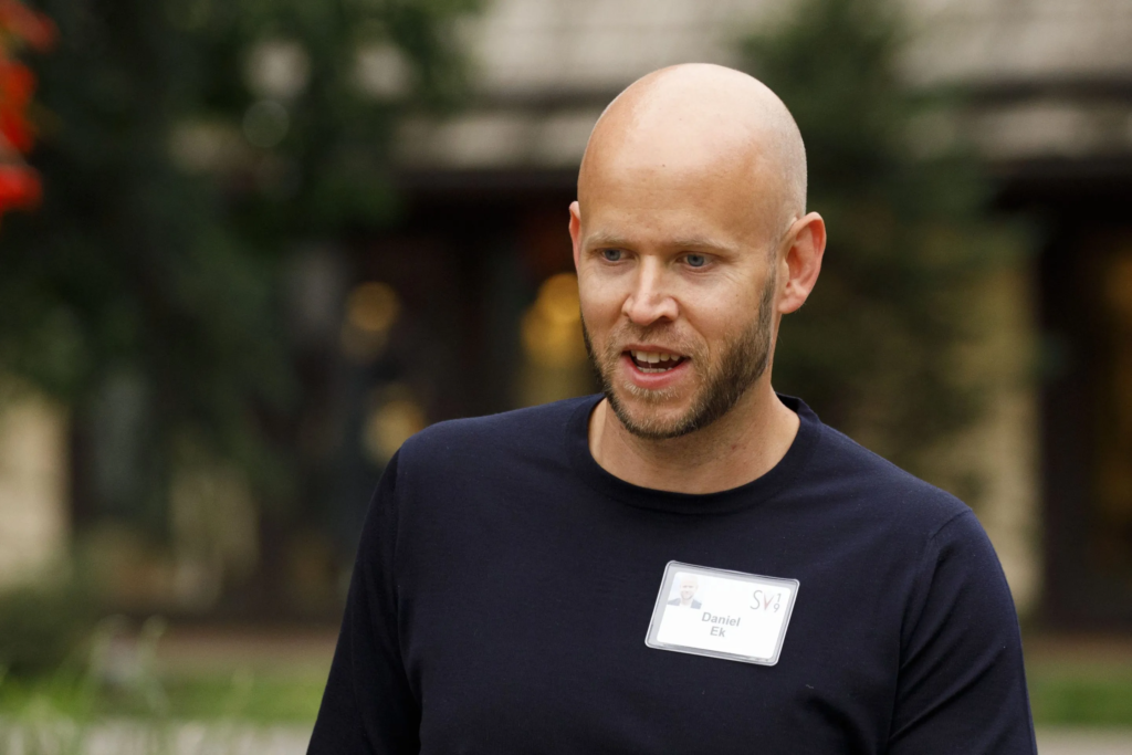 Sofia Levander mit ihrem Ehemann Daniel Ek in Italien