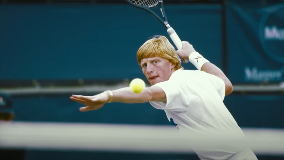 Historisches Foto von Boris Becker jung während seiner Tennis-Anfänge