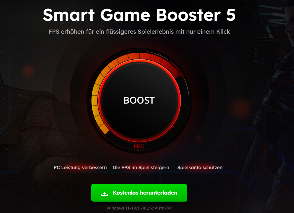 Smart Game Booster für schnellere Spiele und bessere Performance