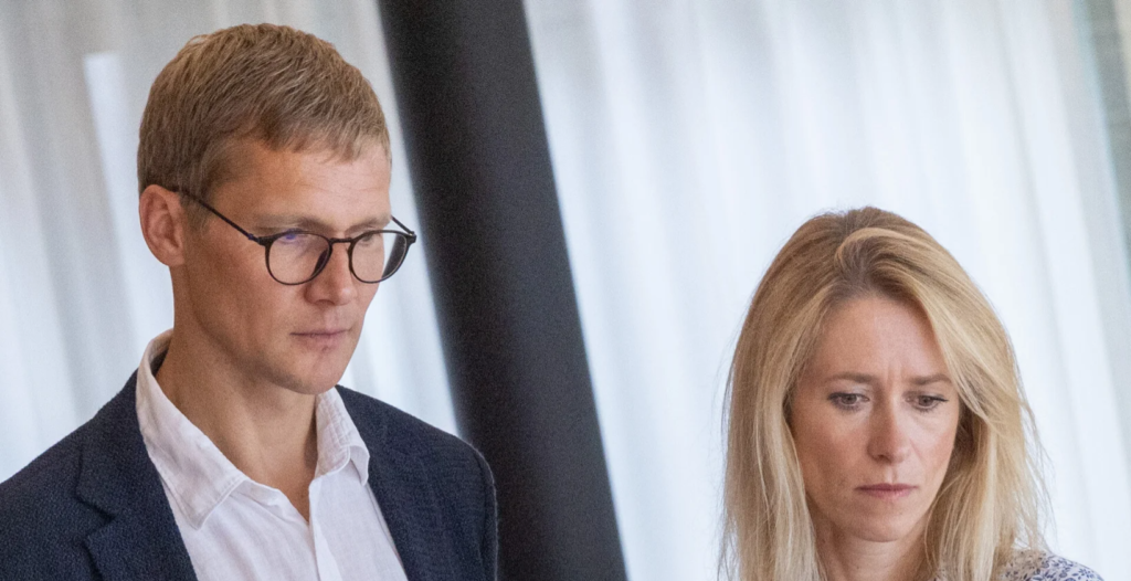 Arvo Hallik mit Kaja Kallas Veranstaltung
